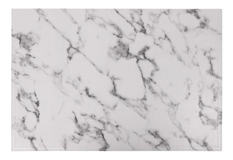 Jovono Marble Faux Leather PU Placemats, Set of 8, Easy to Clean, Heat & Stain Resistant for Conference Table,Dining Home Office Decor - Image 1